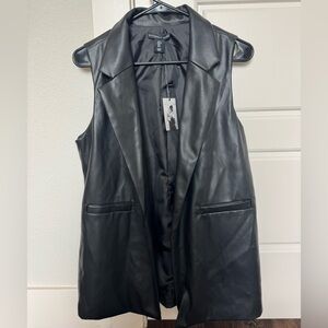 Sincerely Jules Black Leather Vest